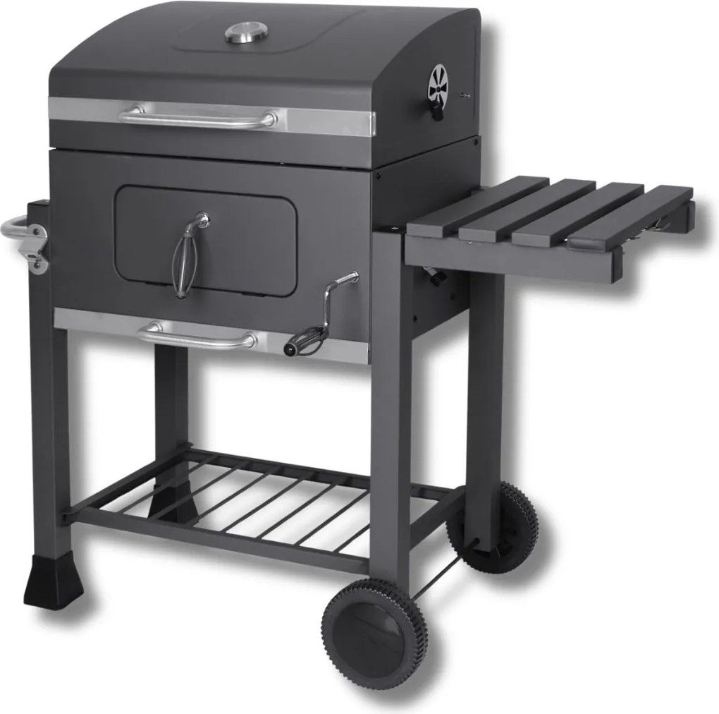 Famiflora Houtskool BBQ Illinois - BBQ grilloppervlak 55x41cm - Met thermometer