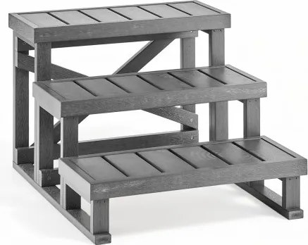VEVOR Opstapje voor jacuzzi's en campers, 3 treden met 70 cm brede treden, geschikt voor zwembaden, campers, terrassen en tuinen, antislip treden met een draagvermogen van 160 kg, geschikt voor alle weersomstandigheden.