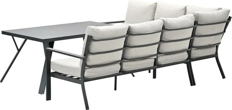 Garden Impressions Senja lounge dining set 3-delig links - desert sand