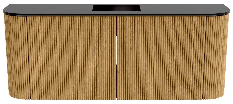 Mondiaz Joya 105cm toiletmeubel ronding links/rechts oak met wastafel faye midden 1 kraangat urban