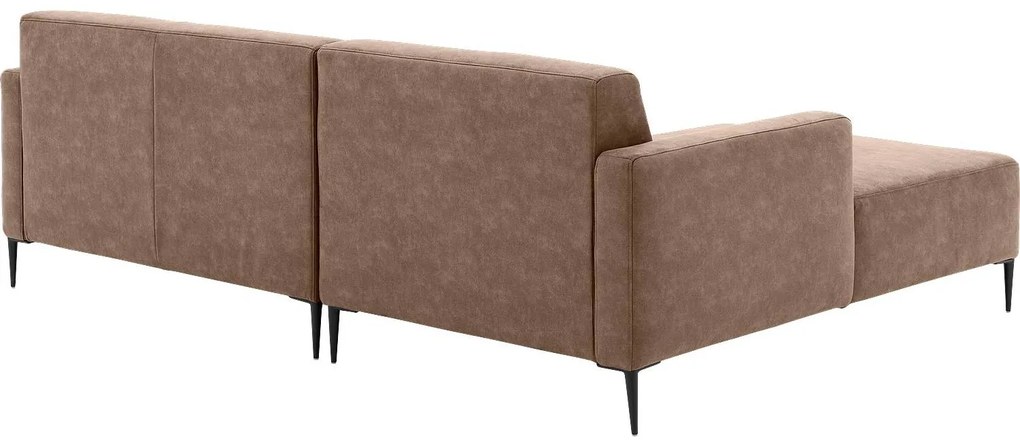 Goossens Key West bruin, micro leer, 2-zits, modern design