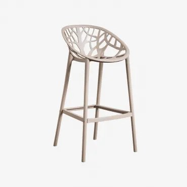 Ores Hoge Polypropyleen Kruk Moka Bruin & ↑75 Cm - Sklum