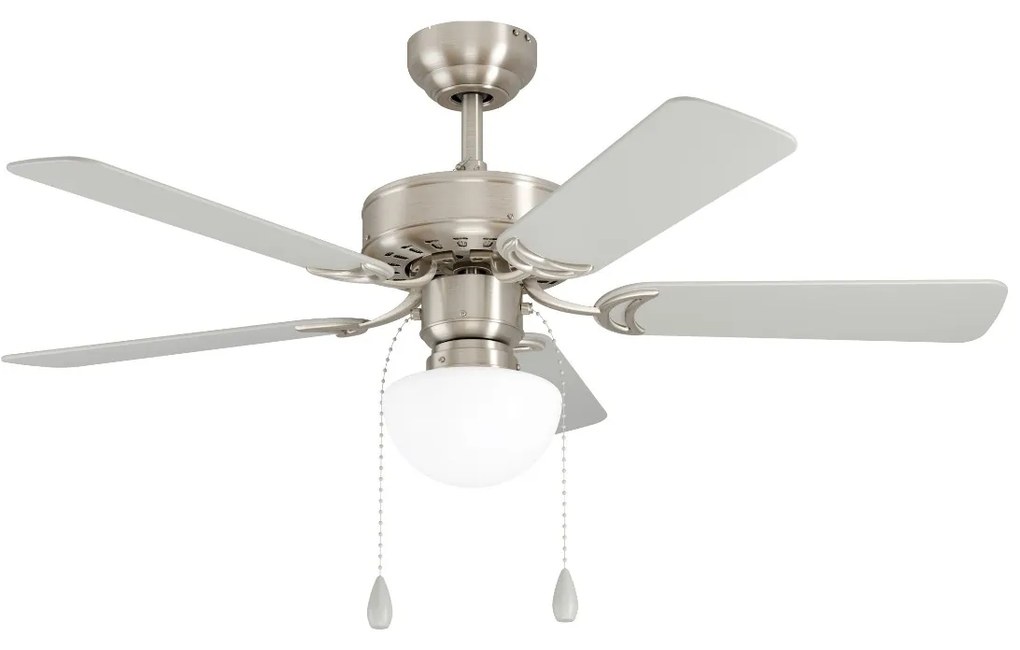 EGLO Cadiz 35074 | Plafondventilator 106CM Nikkel/Zilver | Inclusief Lamp