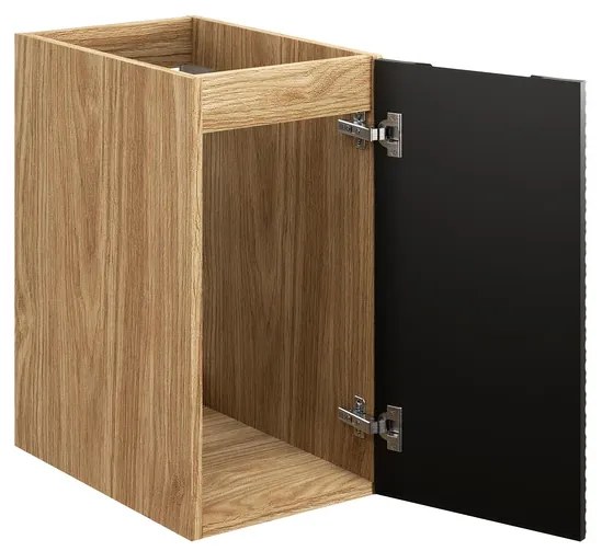 Comad Ocean Black badmeubel 90cm met 3 deuren en wastafel wit glans