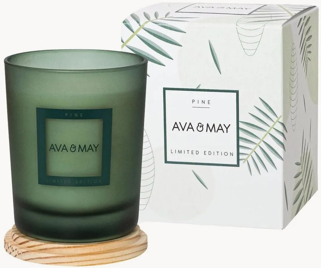 Handgemaakte geurkaars Pine (Eucalyptus, Den, Cederhout)