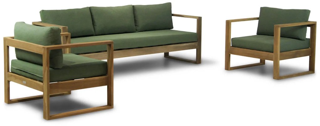 Stoel en Bank Loungeset 5 personen Teak Old teak greywash  Garden Collections Newbury