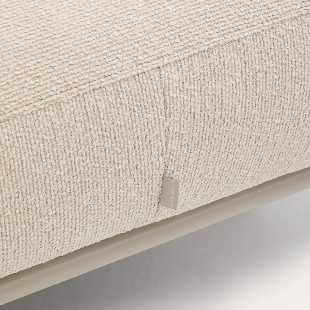 Kave Home Aurum Vierkante Hocker Ecru Beige