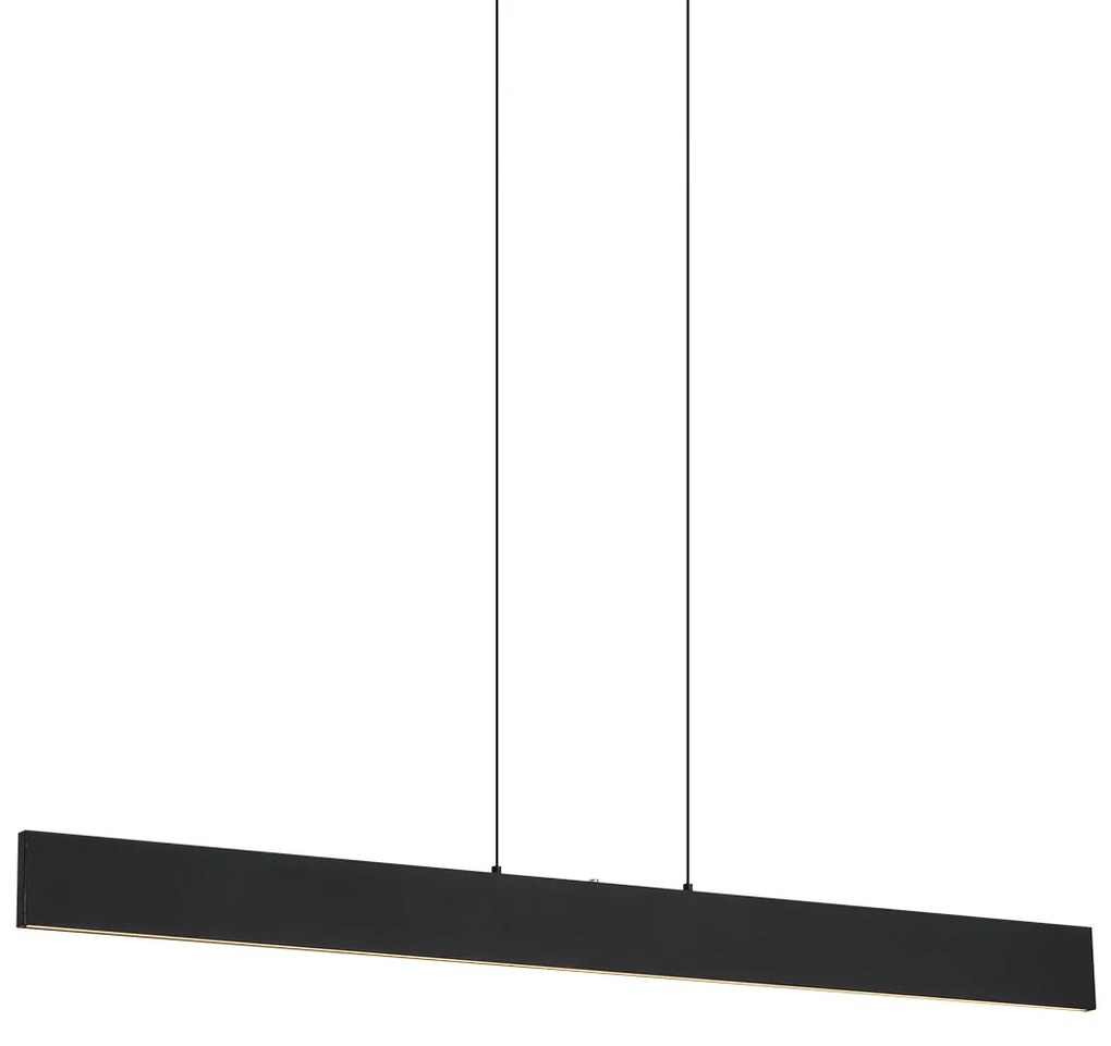 Eettafel / Eetkamer Moderne hanglamp zwart incl. LED 3-staps dimbaar - Straight Modern Binnenverlichting Lamp