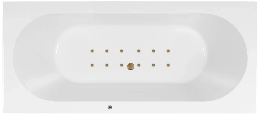 Lambini Designs Round bubbelbad 170x75cm elektronisch met 12 aerojets goud