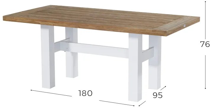 Hartman Yasmani dining tuintafel 180x95 cm. - Model 2023 | White (OP=OP)