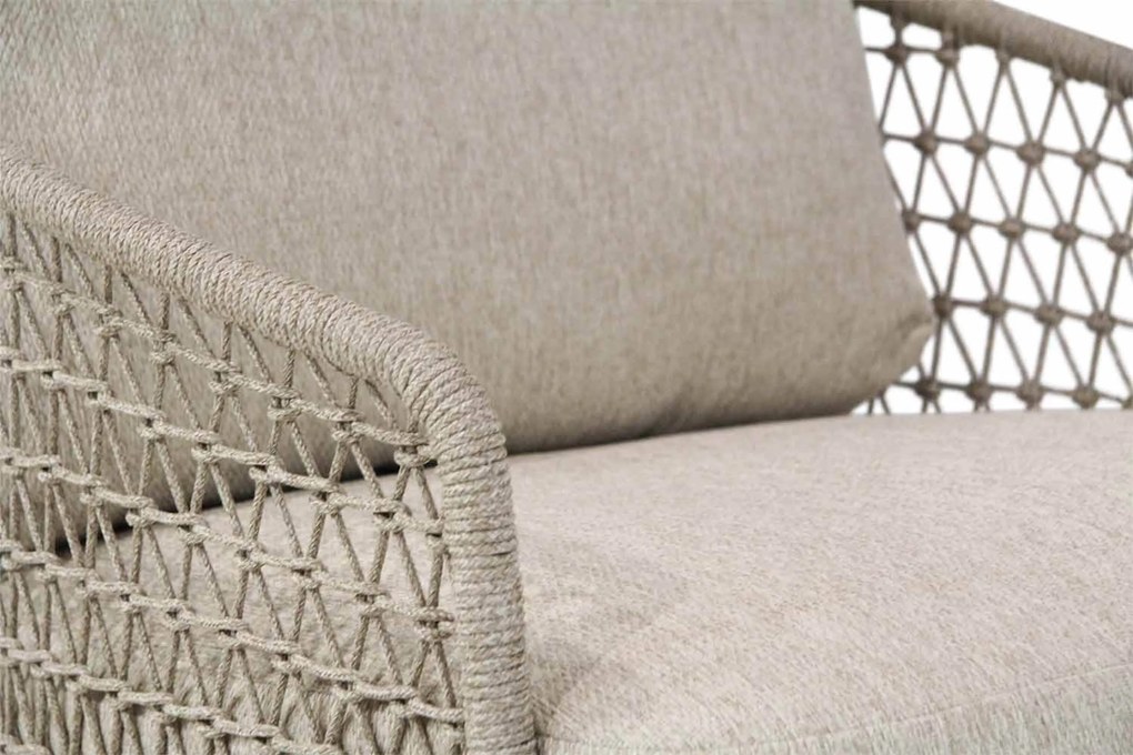 Loungestoel Wicker Taupe-naturel-bruin 4 Seasons Puccini