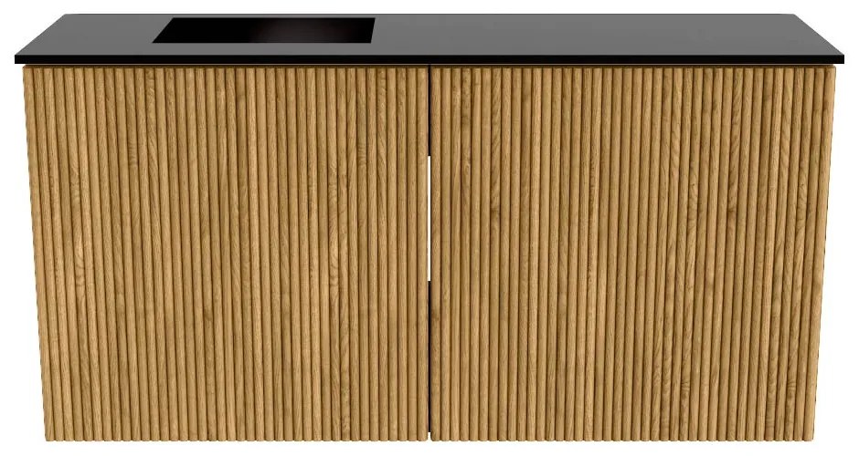 Mondiaz Joya 80cm toiletmeubel oak met wastafel faye links zonder kraangat urban
