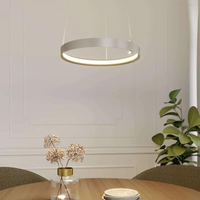 Naylia LED hanglamp in nikkel, Ø 40 cm