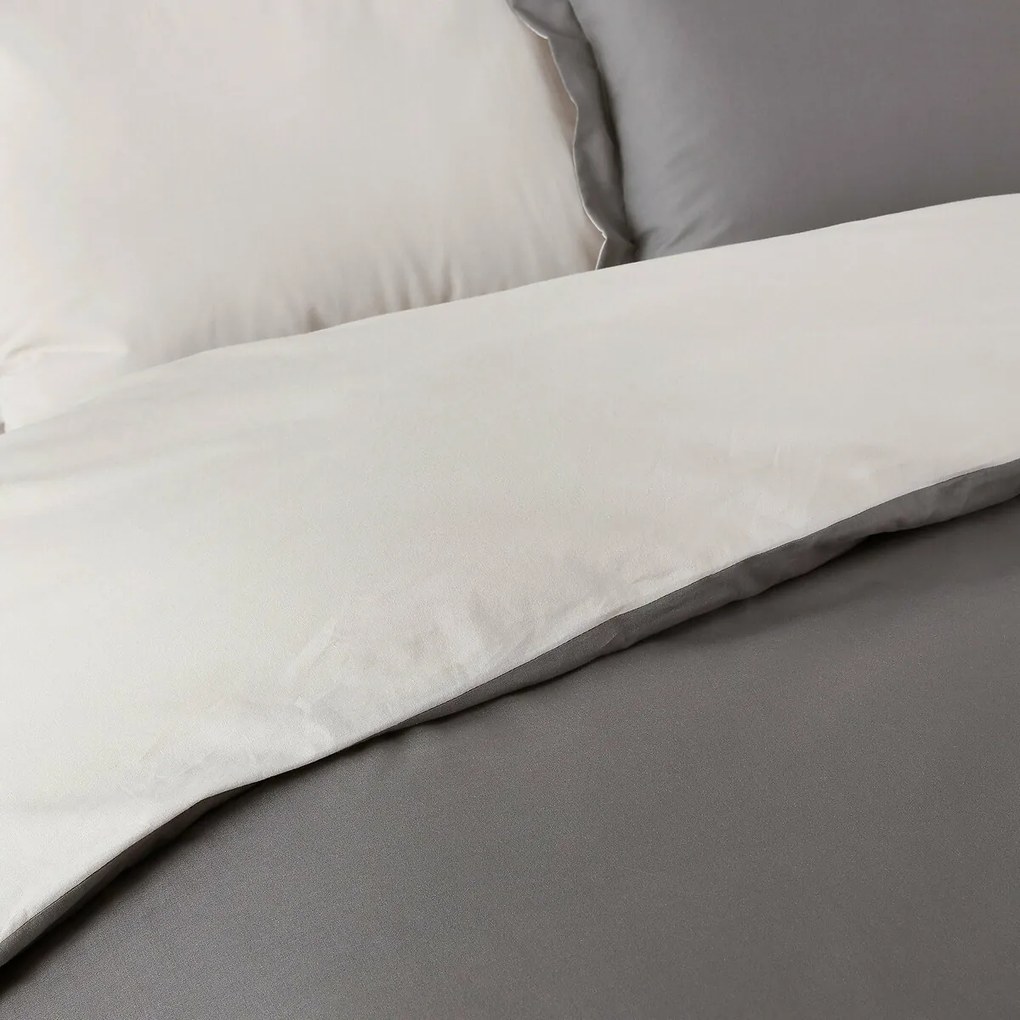 Bicolor kussensloop in katoen