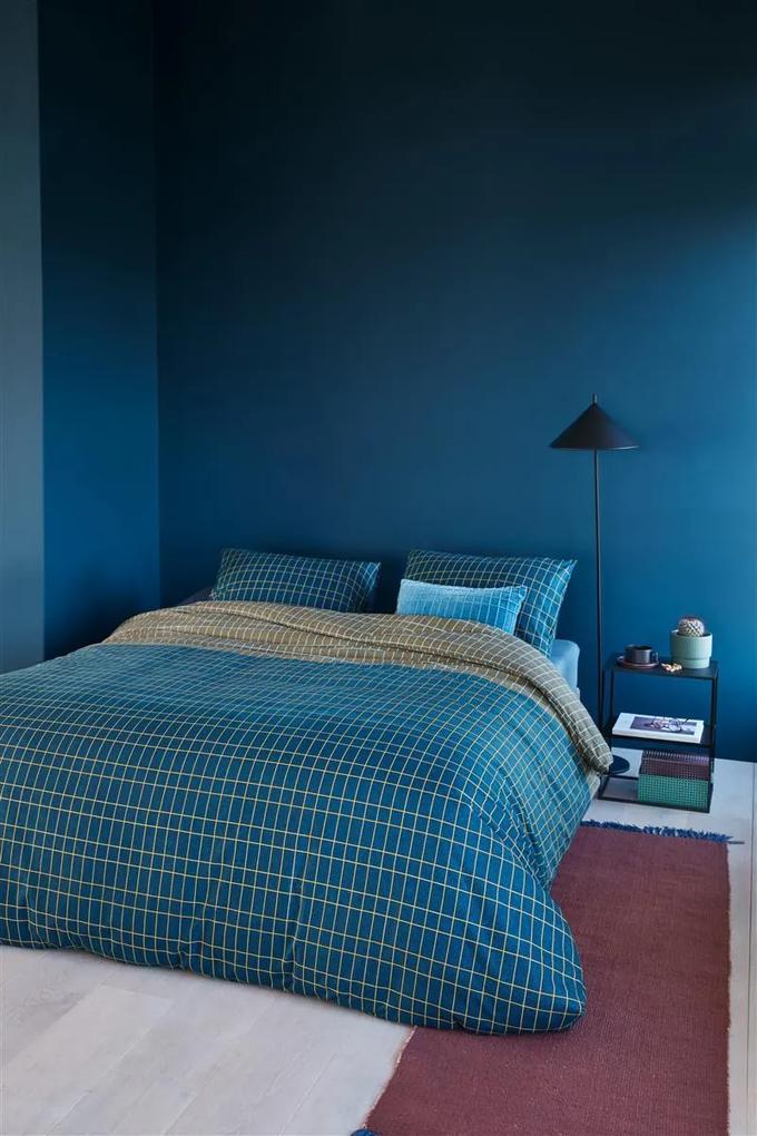 Beddinghouse | Dekbedovertrekset Ingo lits-jumeaux xl: breedte 260 cm x lengte 200/220 cm blauw dekbedovertreksets katoen bed & bad beddengoed