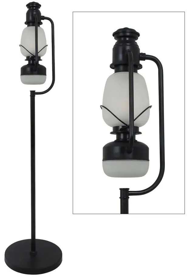 Vloerlamp Chester Antiek Zwart