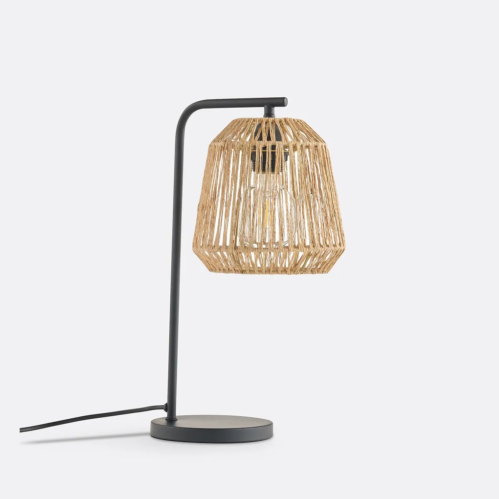 Tafellamp, ijzer en hennep, YAKU