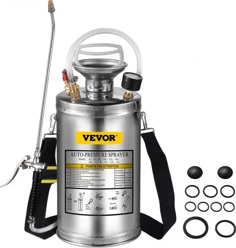 VEVOR Garden Pond Nebulizer 6L Ultrasone nevelmachine RVS Ultrasone nevelmachine Geschikt voor huis, tuin, toeristische voertuigen, speciale voertuigen, schepen, voertuigreiniging, tapijtreiniging