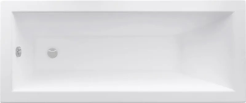 Mexen Cubik rechthoekig bad 170 x 80 cm met ombouw, wit - 55031708000X