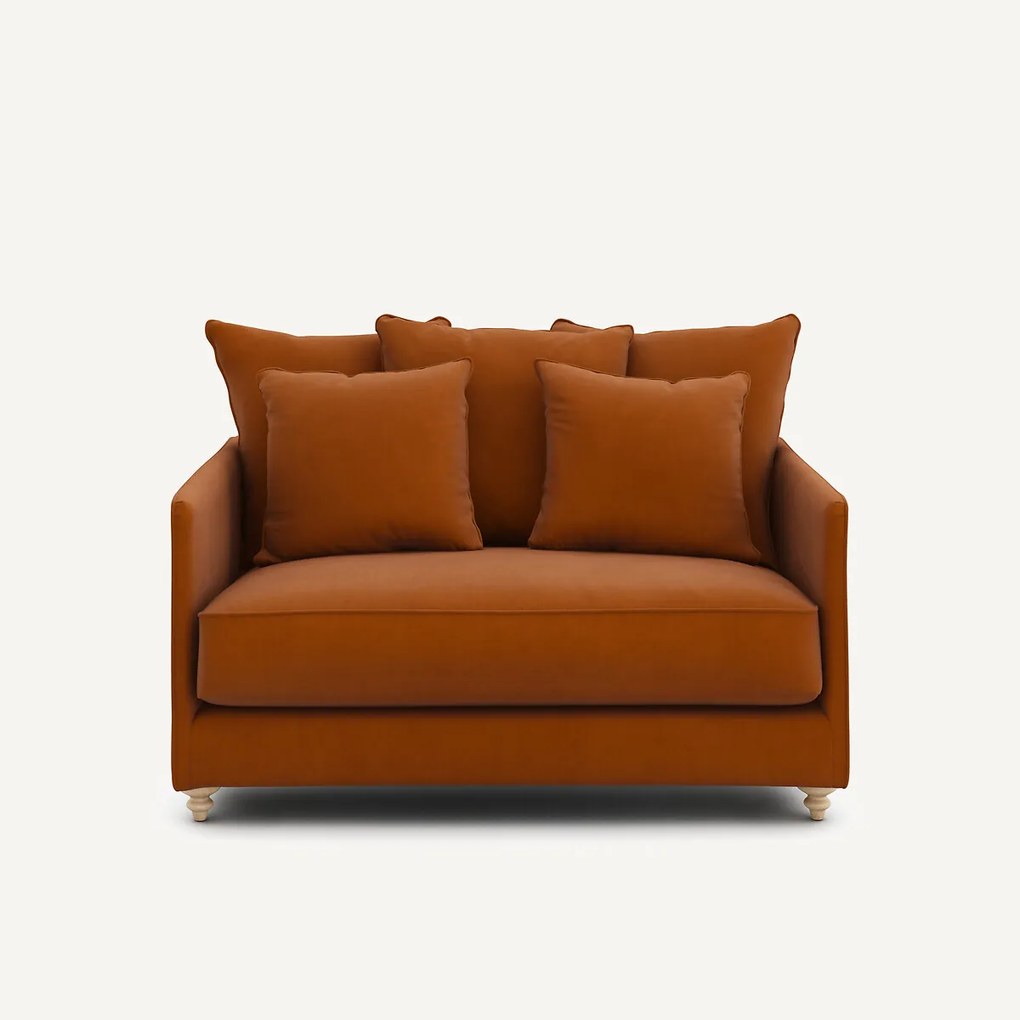 2-zits slaapbank van linnen fluweel, LAZARE