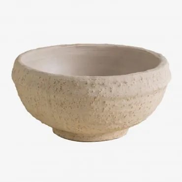 Decoratieve Terracotta Kom Yacono Steen Wit - Sklum