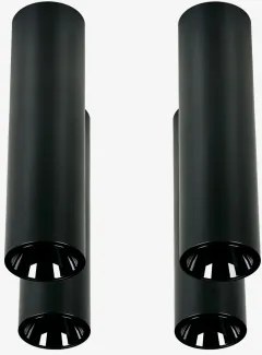 Pack Van 4 Led-opbouwplafondlampen Ø4 Cm Voor Buiten, Gemaakt Van Aluminium, Met Geleidelijke In- En Uitschakeling Luisiana Zwart & Warm Wit 3000k & 3