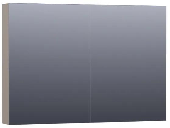 Saniclass Plain Spiegelkast 99x70x15cm Mat Taupe SK-PL100MT