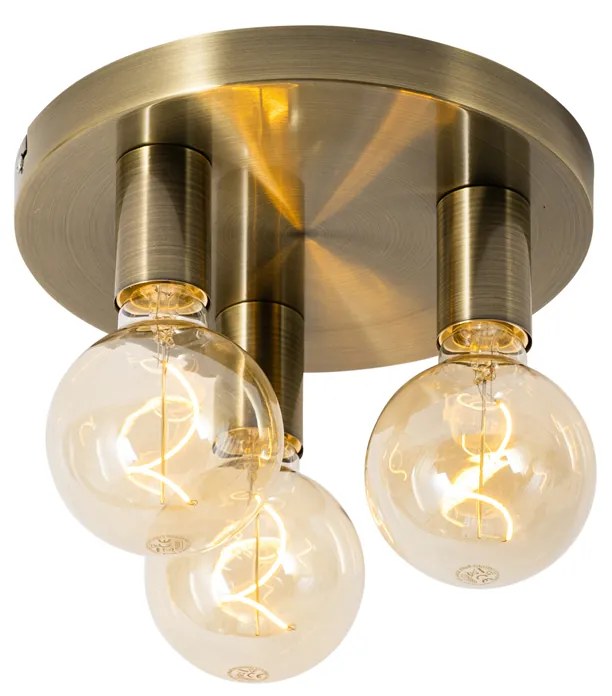 Moderne plafondlamp brons rond - Facil Modern E27 Binnenverlichting Lamp