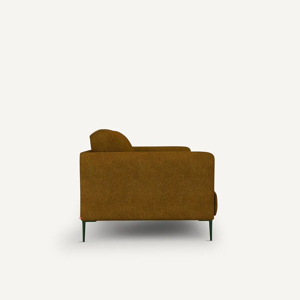 Compacte bank in gemêleerde gevlochten stof, Oscar