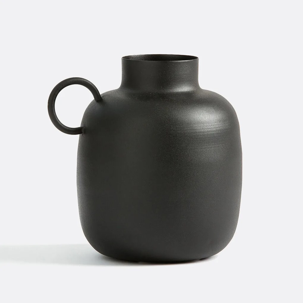 Bolvormige vaas in metaal H17 cm, Anaïa