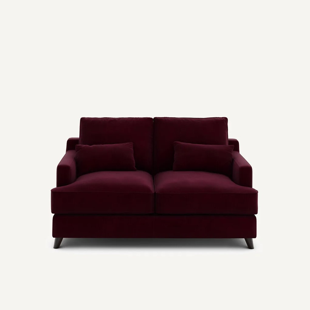 Compacte bank in fluweel, Alwine