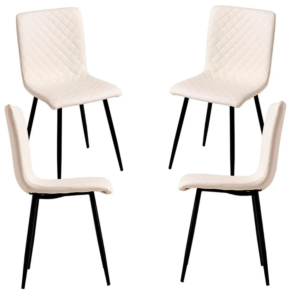 4 Pak Rom Kunstlederen Stoelen