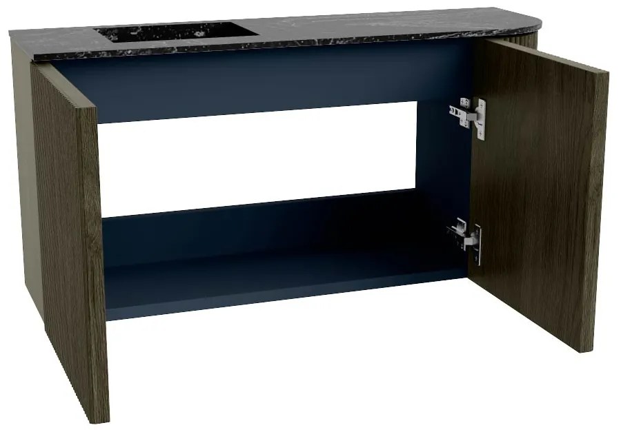 Mondiaz Joya DLux 80cm toiletmeubel ronding rechts shadow met wastafel faye links zonder kraangat lava
