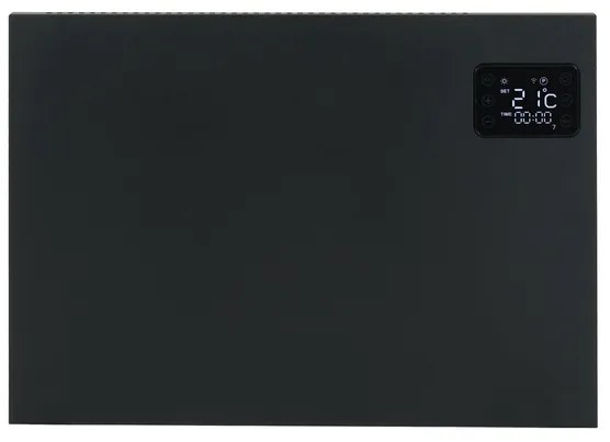 Eurom Alutherm 800XS Convectorkachel - 56.1x42.9cm - IP24 - 800watt - wifi - vloer/wand- Horizontaal - metaal - mat zwart 360547