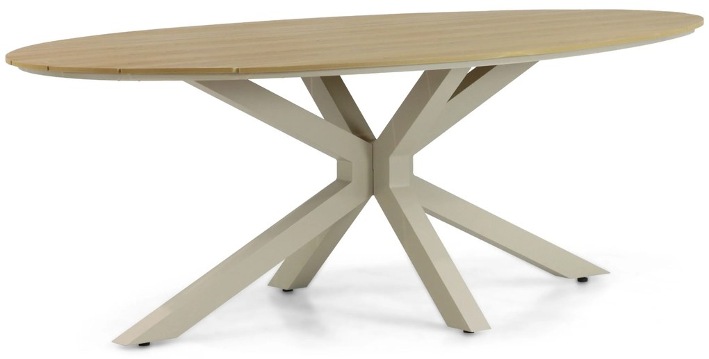 Tuinset 6 personen 220 cm Rope Taupe Domani Furniture Trivento/Matara