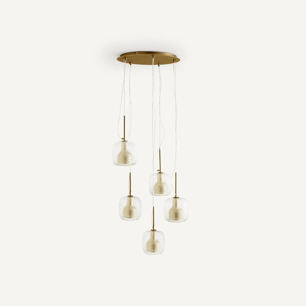 Hanglamp met 5 bollen Mistinguett