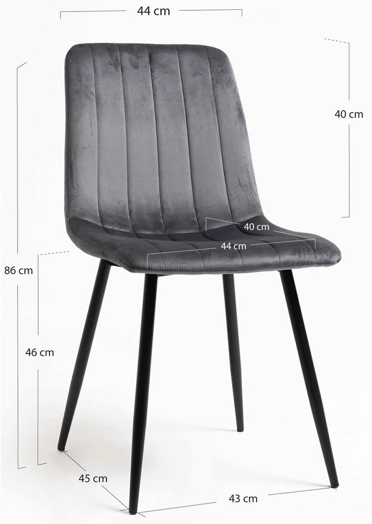 Fluwelen Miller Black Stoel