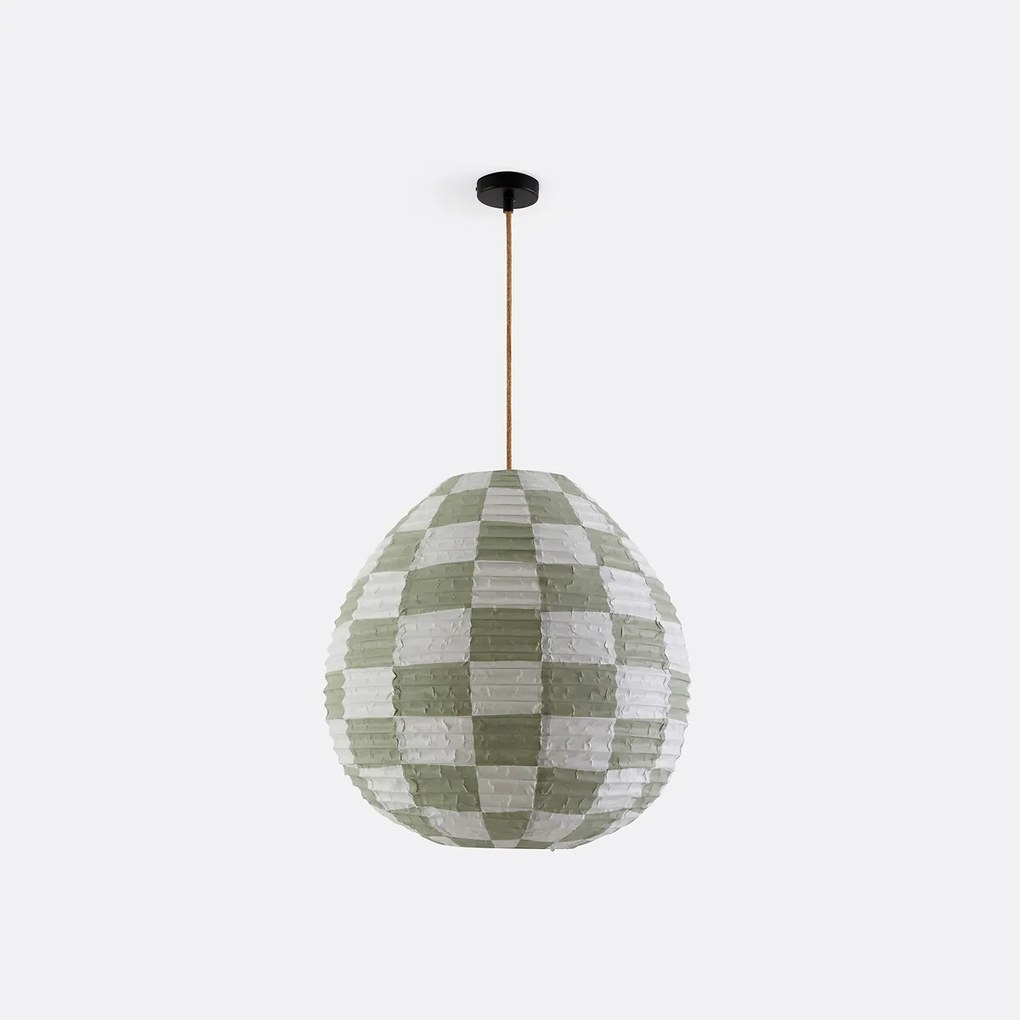 Bolvormige hanglamp met dambordmotiefØ55 cm, Danito