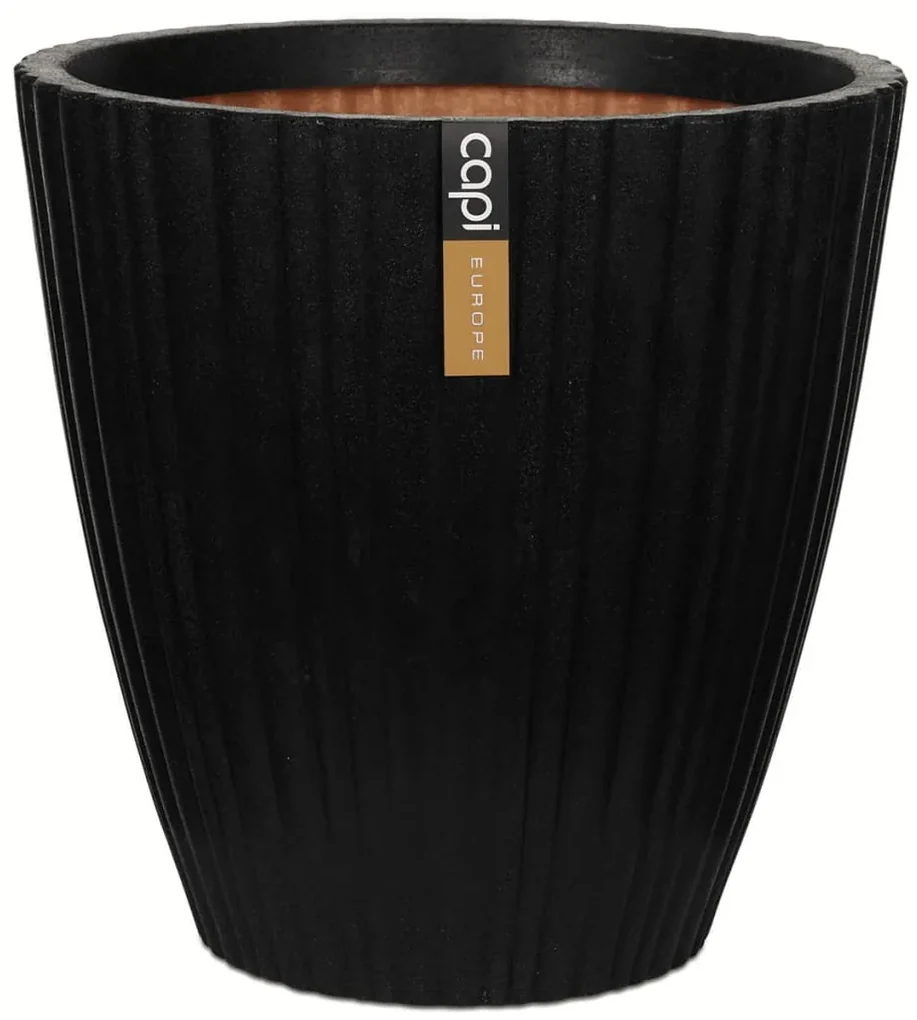 Capi Bloempot Urban Tube taps 55x52 cm zwart KBLT802