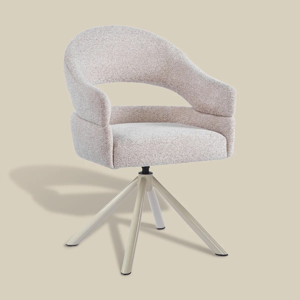 Eetkamerstoel Met Open Rug Beige Beige