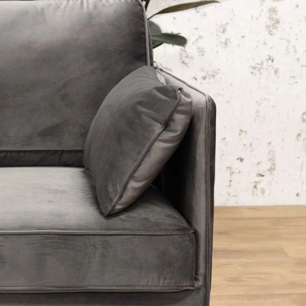 Dimehouse | Hoekbank Peppin 3-zits velvet zithoogte 46 cmzitdiepte 59 cmhoogte 85 cmdikte groen zitbanken velvet banken | NADUVI outlet