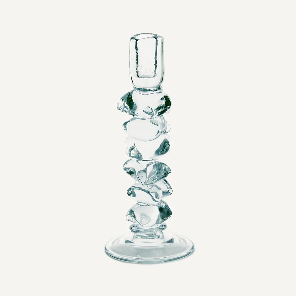 Transparante glazen kandelaar, H29,5 cm, Qimera
