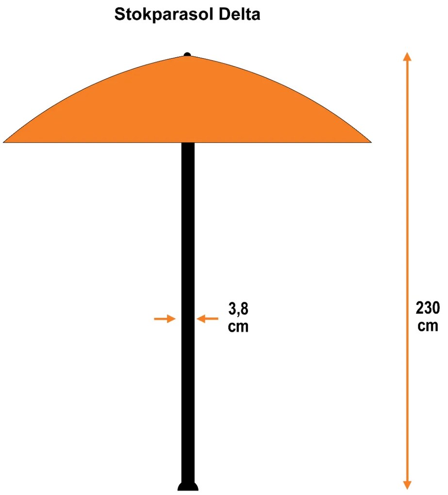 Garden Impressions Delta parasol Ø300 - licht grijs