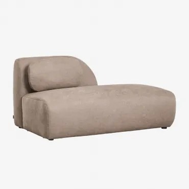 Rechter Divanmodule Voor Modulaire Bank In Chenille Coquette Chenille Tarwebruin - Sklum