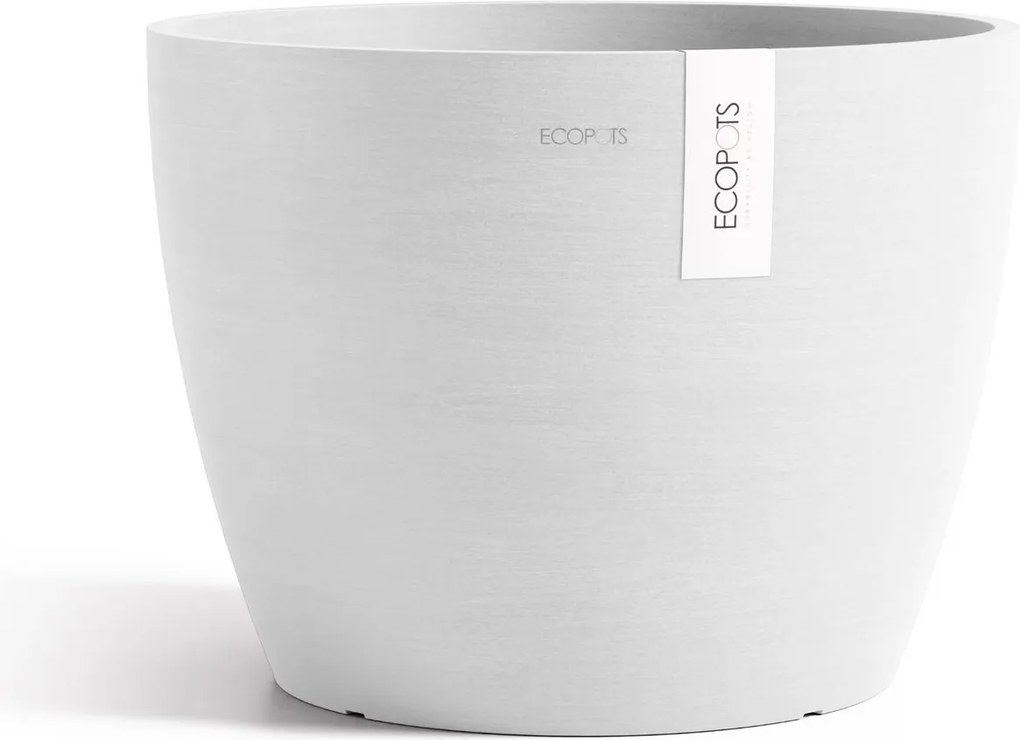 Ecopots bloempot Stockholm 45 - Rond - Pure White -Ø45 x H34,2 cm