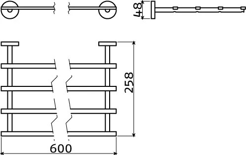 Clou Flat handdoekrek chroom