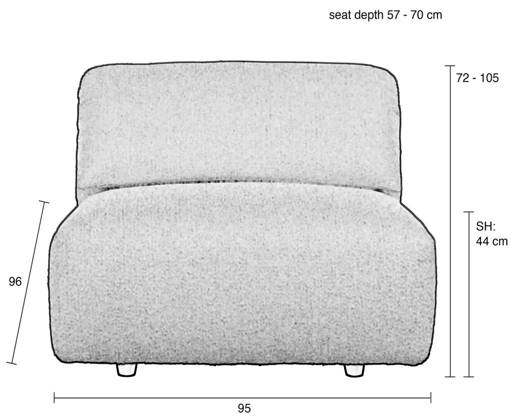 Zuiver Wings Loveseat Boucle Fauteuil Caramel