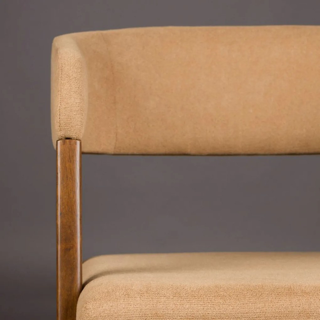 Dutchbone Adamello Vintage Eetkamerstoel Walnoot Beige