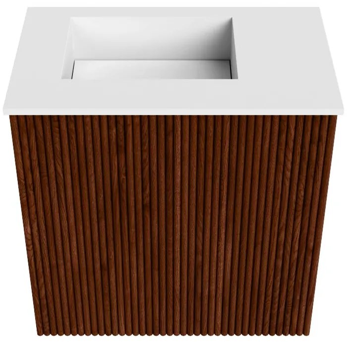 Mondiaz Joya 40cm toiletmeubel ruby met wastafel faye links 1 kraangat talc
