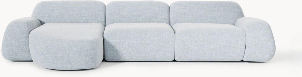 Modulaire bouclé hoekbank Wolke (4-zits)